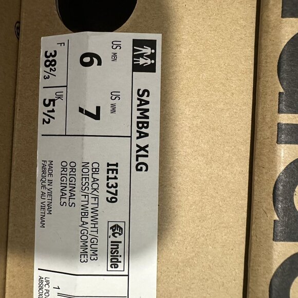 Adidas Samba XLG Women's size 7 Black White Casual Shoes IE1379 - Picture 8 of 8